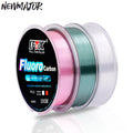NEWMAJOR 100m Fluorocarbon Fishing Line with Carbon Fiber Leader 100m Nylon Fishing Line with Level Pattern for Streaming