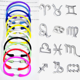 Wholesale Men's and Women's Multi-color Silicone Bracelets Simple Twelve Zodiac DIY Accessories Silicone Bracelets Party Gifts