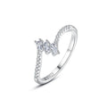 New Fashion 925 Sterling Silver baguette CZ Diamond Index Finger Ring for Women