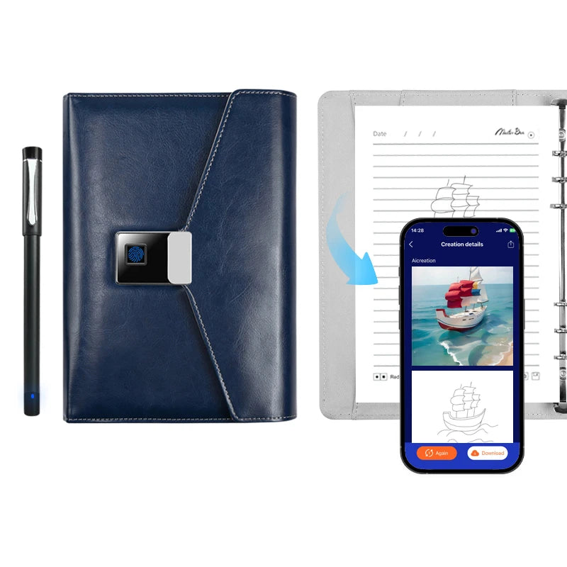 Factory Price Smart Notebook Designer Drawing AI Generated Rendering Picture Translation Function With  Fingerprint Lock and App
