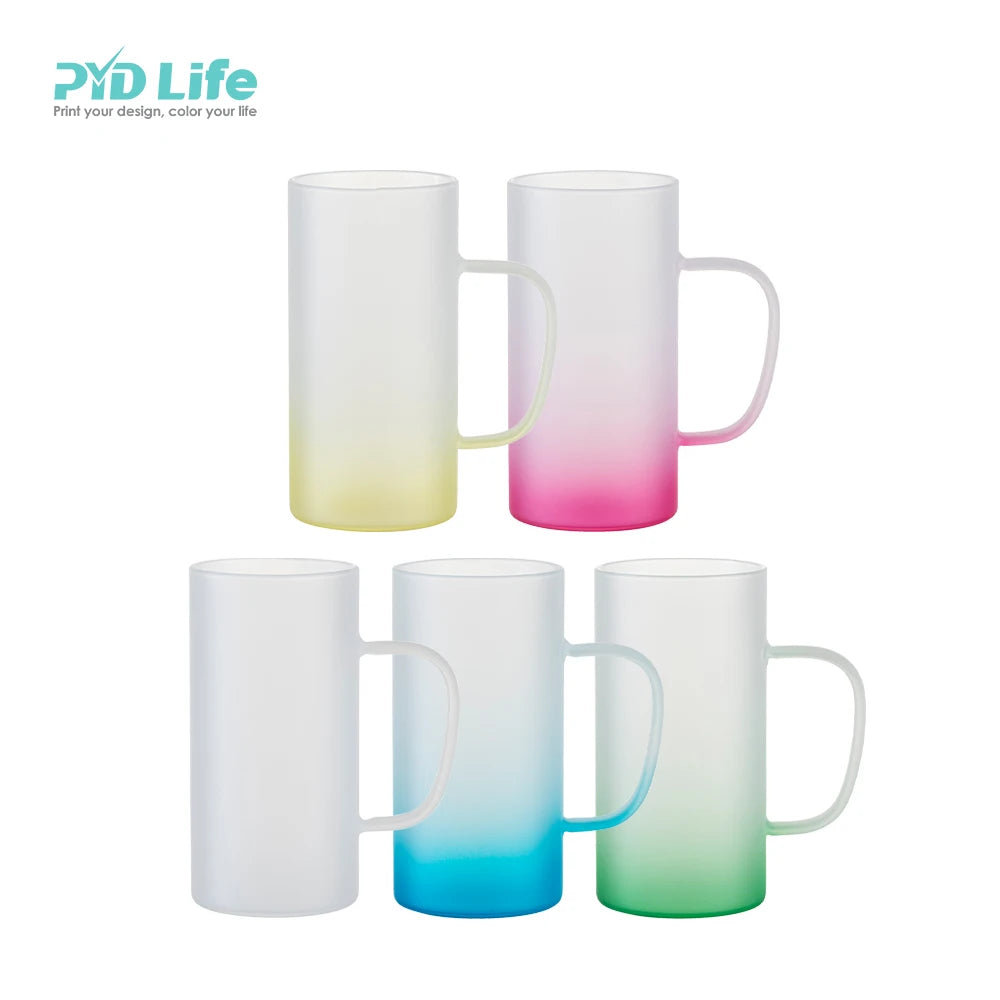 PYD Life Newest 22 OZ Wholesale Tumblers Cups Beer Glasses Frosted Sublimation Glass Beer Mug for Sublimation