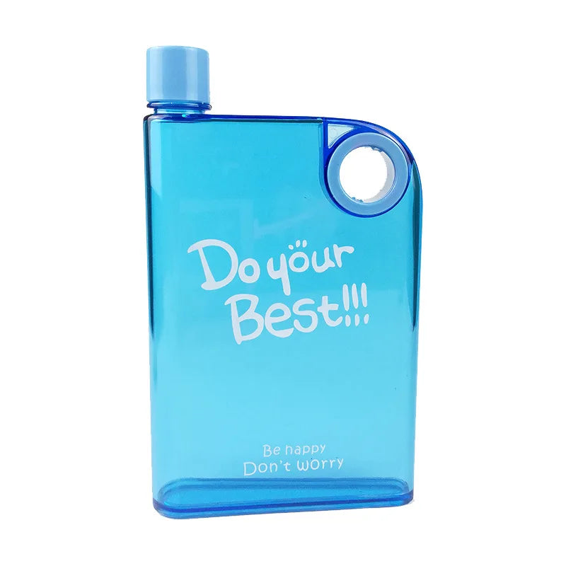 Wholesale Custom Logo A5 Square PlasticTransparent Sports Drinking Bottle Portable Creative Outdoor Kettle Promotional Gift
