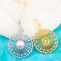 P010980 DIY 6-8mm Natural Freshwater Pearl Pendant Accessory 925 Sterling Silver Engagement Jewelry Necklace for Women
