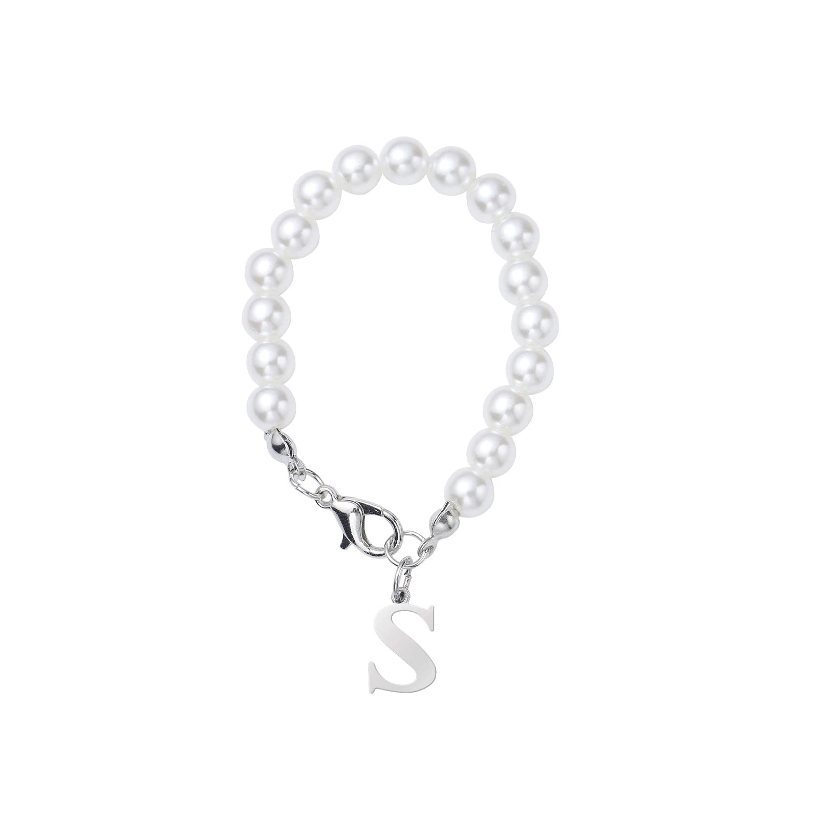 Pearl Initial Name ID Personalized Handle Charm Stainless Steel Letter Charm Accessories for Cup Tumbler