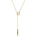 Rolo Chain Toggle Clasp Necklace Mixed Color Cubic Square Beads for Women Minimalist Choker Necklace Simple Necklace Pendant