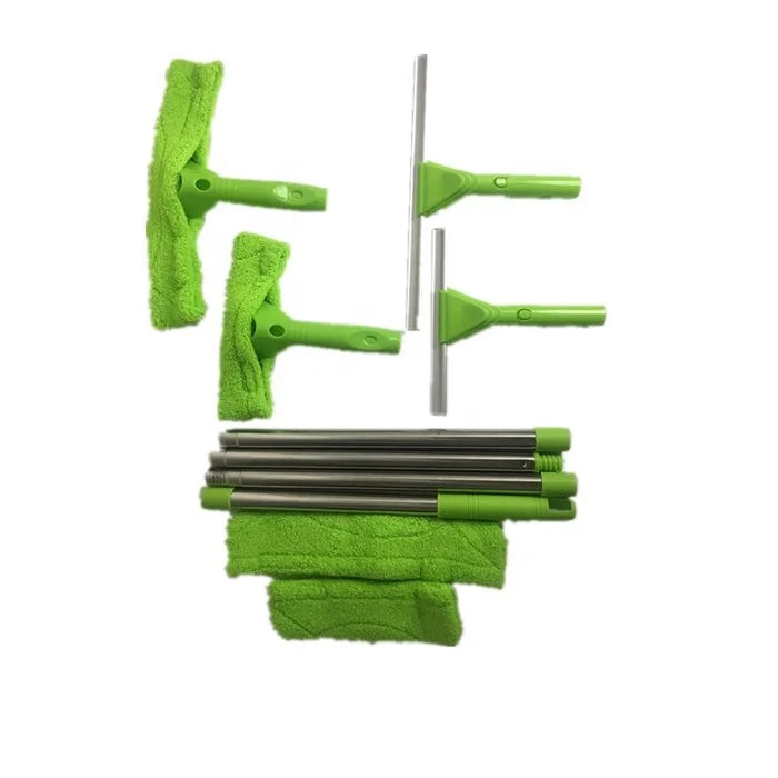Professional Cleaning 3 in 1 Kit Double Sided Squeegee Microfiber Glass Window Squeegee Extendable