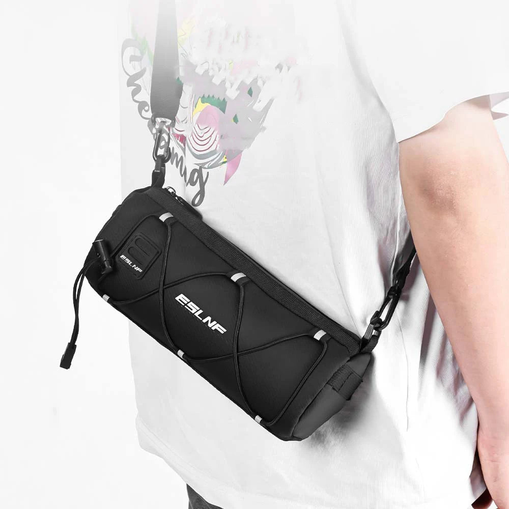 Waterproof Bike Handlebar Bag with Shoulder Strap Front Package Storage for Road Mountain Cycling Travel Bike Riding