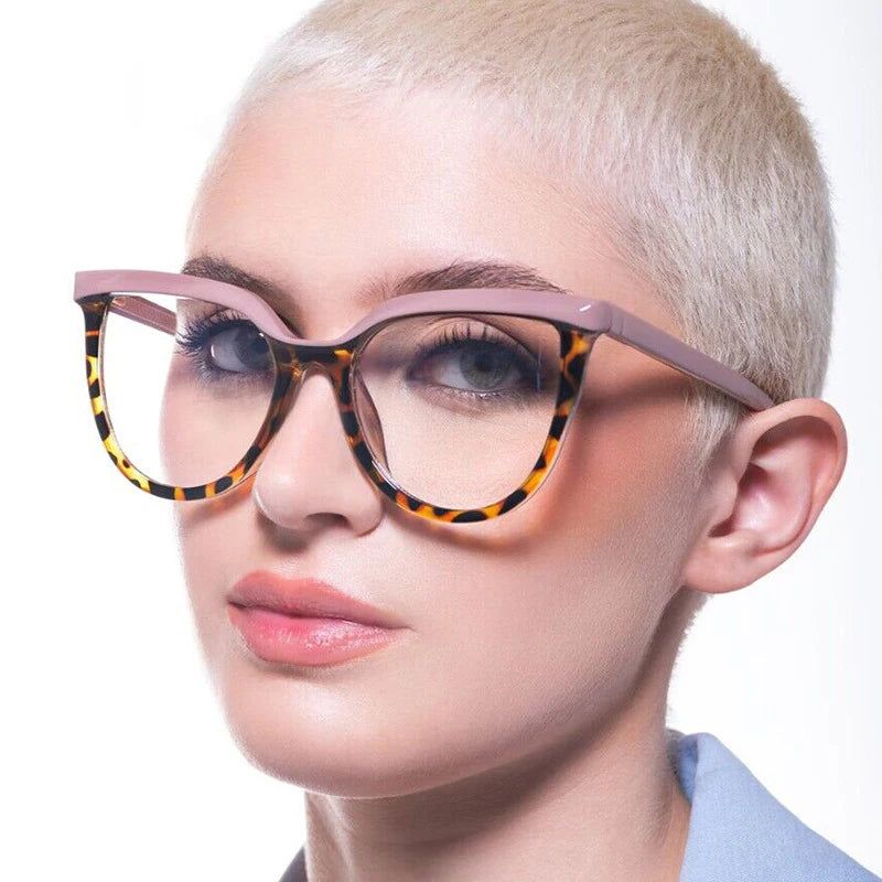 Transparent  Frame 82032 Fashionable Anti-Blue Light Glasses Women Candy Color CP Plug-in Optical Frame Glasses