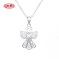 Fashion Simple Love Cubic Zirconia 925 Sterling Silver Luxury Pendant Necklaces for Women Wholesale