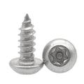 304 Stainless Steel Metric Rustproof Torx Button Hexalobular Socket Head License Plate Anti-Theft Security Self-Tapping Screws