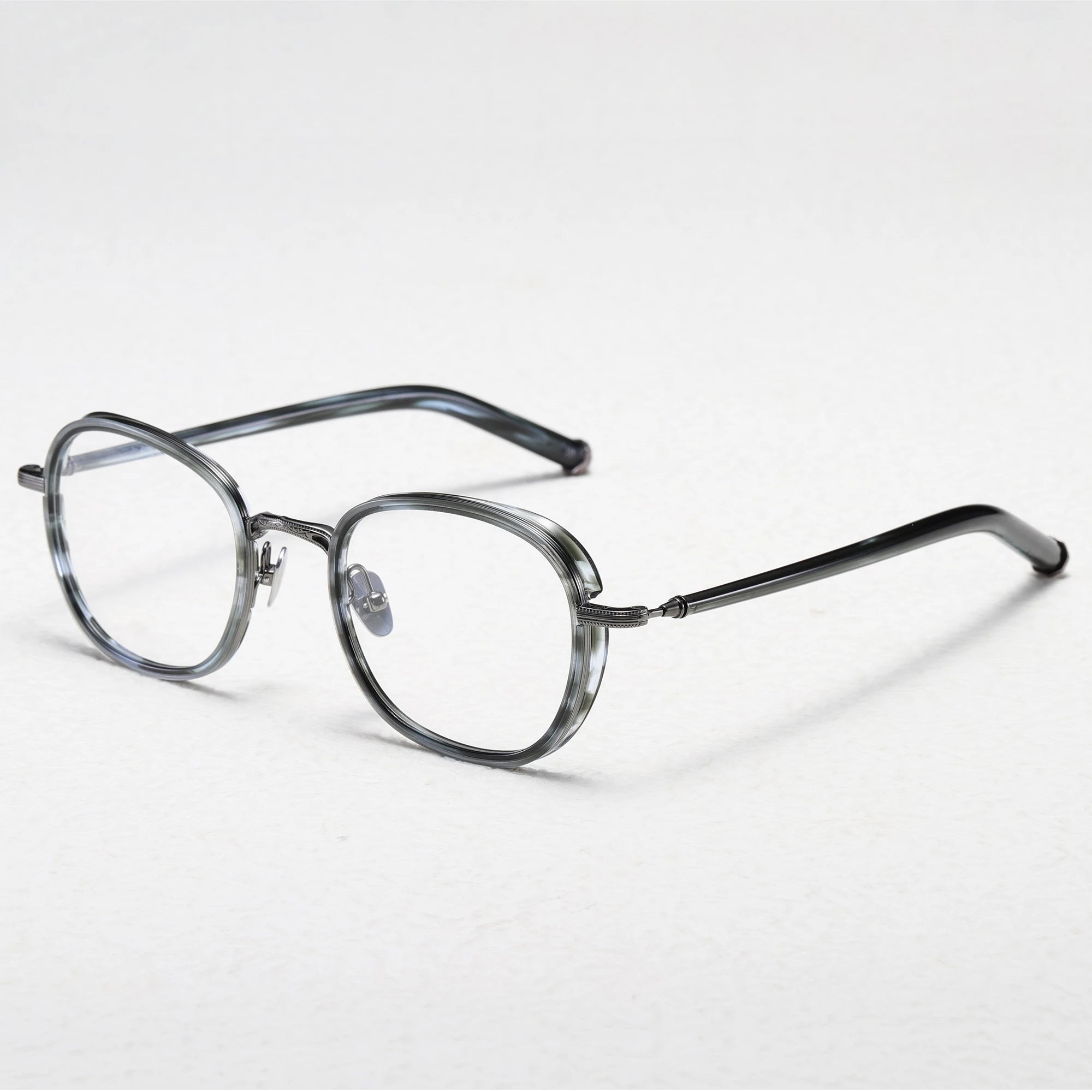 Benyi Shenzhen Manufacturer Acetate Eyeglasses Optical Spectacle Women Men Round Eyewear Custom Logo