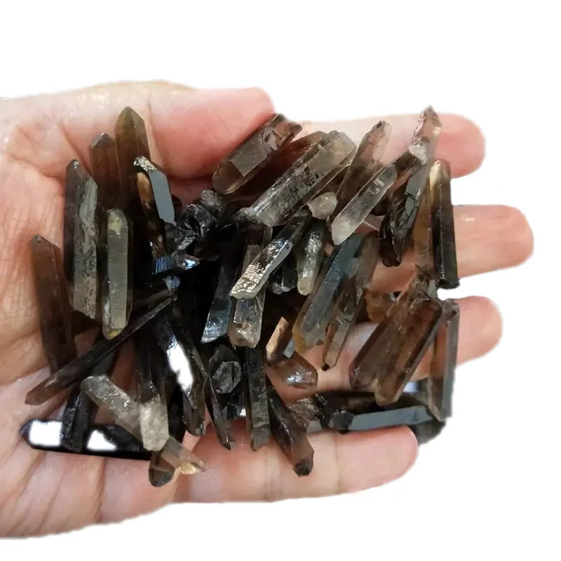 Natural Raw Smoky Quartz Points Healing Crystals Stone Clear Quartz Strip Crystal Rough Strips