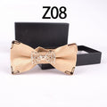Colorful Design Customized Fancy Metal Decoration Glitter Bow Tie  Adjustable Gold Metal Bowtieparty Wedding  NO Box