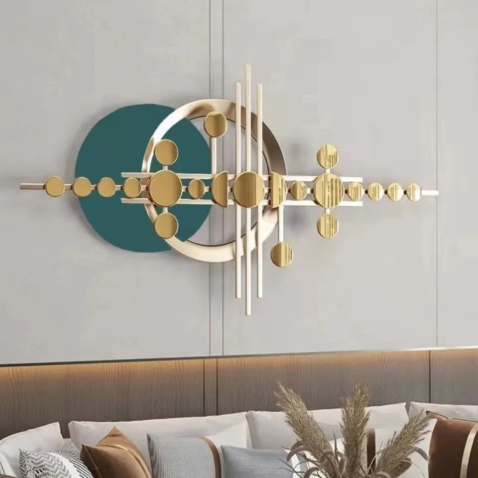 120X65CM Modern Luxury  Iron Wall Hanging Pendant Creative Home Living Room Sofa Decoration for Birthday Occasions