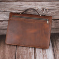 2022 Men Genuine Leather Crazy Horse Leather Retro Style Multi-functional Laptop Briefcase for Office Use