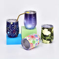 Insulated Vacuum Coffee Mugs Reusable Cup Stainless Steel Travel Tumbler With Lid and Straw