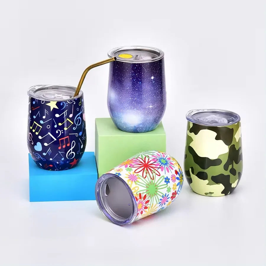 Insulated Vacuum Coffee Mugs Reusable Cup Stainless Steel Travel Tumbler With Lid and Straw