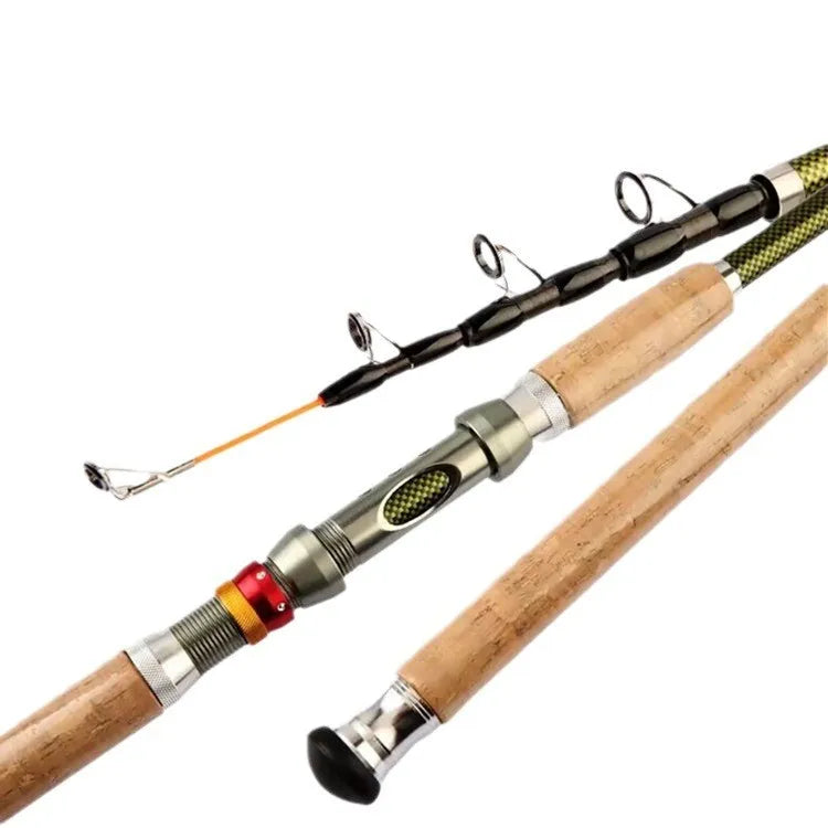 China Professional Fishing Stick 2.1/2.4/2.7/3.0/3.6m Sea River Fishing Bass Carp Glass Fiber Spinning Fishing Rod Telescopic