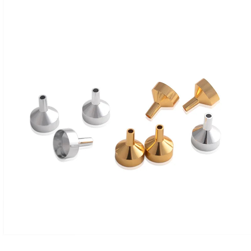 Cosmetic Fill Gold Silver Perfume Metal Mini Aluminum Filling Funnel
