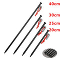 Heavy Duty  Steel System Outdoor Tent Nail Camping Stakes for Outdoor Canopy and Tarp with Reflective Ropes/Protective Sheath