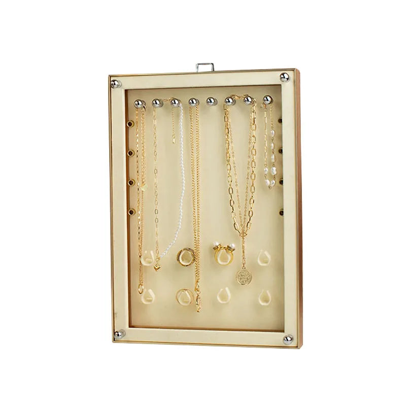 Luxury Metal Wall-mounted Necklace Ring Earrings Jewelry Display Props for Jewelry Exhibition Store Cabinets