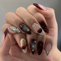 Dropshipping 24 Pcs Korea Imported ABS Acrylic 3D Art Acrylic 4122 Press on Nails Artificial Fingernails Customize False Nails