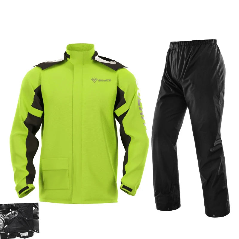 100% Waterproof Raincoats Reflective Rain Suit Jacket Impermeable Para Moto Motorcycle Raincoat
