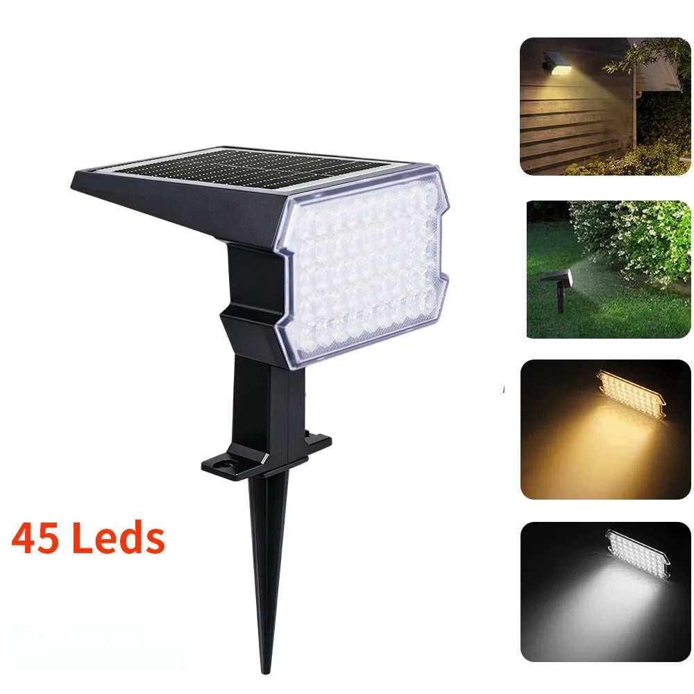 Germany Stock LED Solar Garden Light Waterproof 2 in 1 Easy Installation Outdoor Solar Ground Lamp for Yard Pathway Wall Lawn