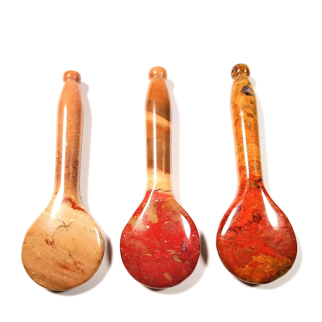 Huiying Spoon shape mookaite jasper guasha massage tools