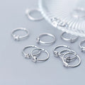 Go Party 925 Sterling Silver Jewelry Simple Initial Alphabet 26 A-Z Letters Ring Open Adjustable Knuckle Finger Rings Women