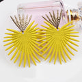 9 Colors Geometric Punk Style Exaggerated New Temperament Ear Stud Overbearing Fan-shaped Earrings for Women