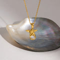 NEW BOHO CUPID ANGLE ZIRCON ELEGANT NECKLACE Dazan HOT 18k Gold Plated Tarnish Free Stainless Steel VALENTINES DAY JEWELRY