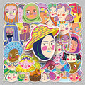 50PCS Factory Direct Personalized Original Doodle Head Stickers for Pen Holder & Desktop