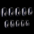 Short Clear Nail Tips 600pcs Full Cover Fake Nail Press on Oval Shaped Nail Tips