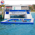 Double Wall Fabric Yacht Pool Float Ocean Inflatable Sea Swimming Pool Inflatable Sea Yacht Pool With Net for