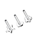 14K Titanium 16G Flat Back Rod Star Flower Base Fashionable ASTM F136 Body Jewelry-Claw Setting Rings for Lips and Ears