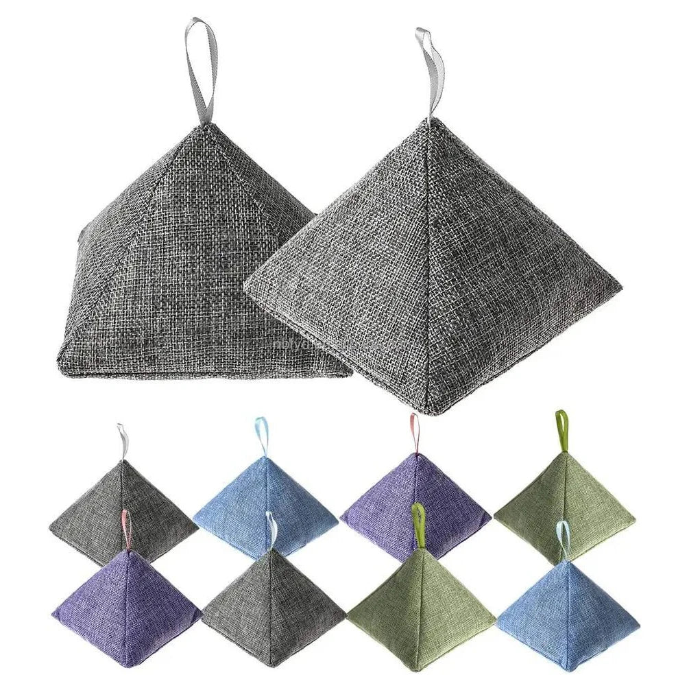 Hot Sales 8 Pack Charcoal Bamboo Bags Nature Fresh Charcoal Bags  Pyramid  Aire Purifying Bag Custom Air Car-Sunny