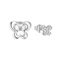 Real 925 Sterling Silver Animal Butterfly Asymmetry Stud Earrings for Women Girls Fashion Sterling-Silver-Jewelry Cute Earrings