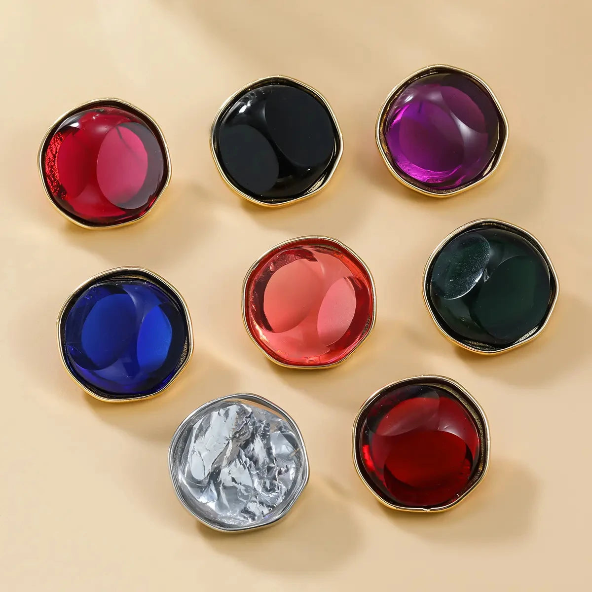 High-end New Arrival Fashion Jewelry New Round Earrings for Women's Fashion Minimalist Geometric Resin Earrings Wholesale Earrings