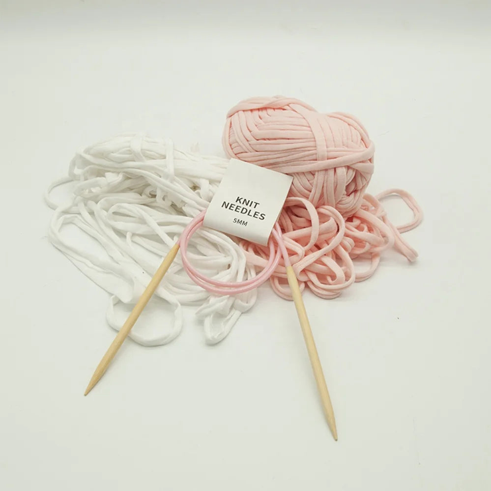 8mm Plastic Tube Bamboo Circular Knitting Needles