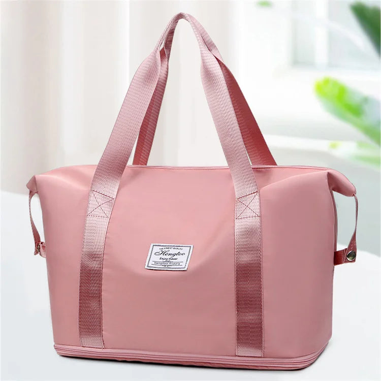 Business Luggage Travel Bags Female Handheld Large Capacity Sport Storage Bag Pink Foldable Travel Bag