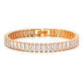 SC Luxury Iced Out Couple Bracelet Silver Plated Diamond Bracelet Classic Cubic Zirconia Tennis Bracelet for Women Men