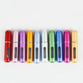 Wholesale Small Mini 5ml 8ml Aluminum Glass Perfume Bottle Refillable Empty with Pump Sprayer Bottom Filling