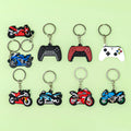 Hot Sale Custom 2D Soft PVC Gamepad Designers Keychains Cartoon Rubber Key Rings Wholesale Promotional Gift Items