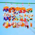 2025 Summer Beach Bohemian Style Rainbow Natural Shell Conch Wind Chime Crafts for Hanging Door Decoration Souvenirs Gifts