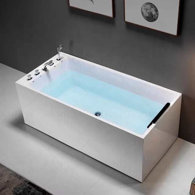 Bath Supplier FreeStanding Rectangle Bathtub Cheap Price Acrylic Adult Bath Tub