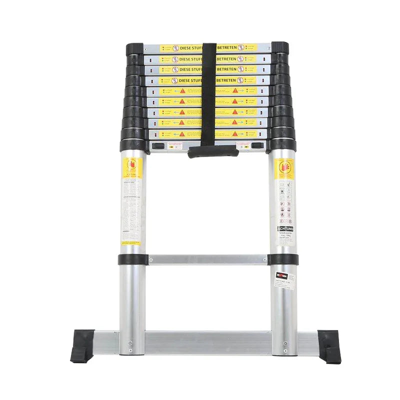 Aluminum Alloy Modern Telescopic Folding Ladder 7 Steps 150kg Load Capacity Industrial Leisure Facilities Safety