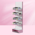 Metal Cosmetic Display Rack With Transparent Acrylic Material Baffle Retail Store Shelf Display Rack Support Customization