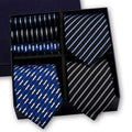 2024 New Style Elegant Striped Neck Tie Set Luxury Box Gifts for Men Tie Handchief 3-Pieces Each Business Wedding Gifts Suit