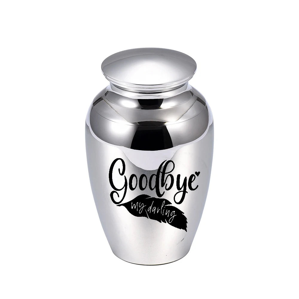 Ashes Funeral Small Cremation Urn Casket Container Mini No Deformation Commemorate the Departed Loved Ones Lock Belt Gift Velvet